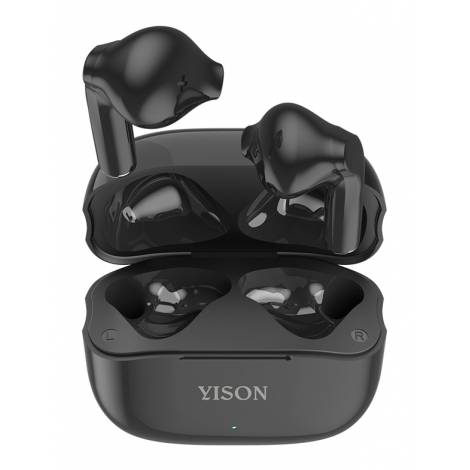 YISON earphones με θήκη φόρτισης TWS-T6, True Wireless, μαύρα