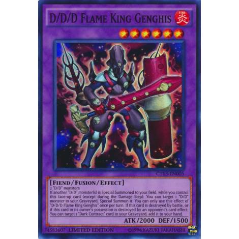 YU-GI-OH! - D/D/D Flame King Genghis (CT13-EN005) - 2016 Mega-Tins - Limited Edition - Super Rare