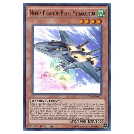 YU-GI-OH! - Mecha Phantom Beast Megaraptor (MP14-EN007) - Mega Pack 2014 - 1st Edition - Super Rare