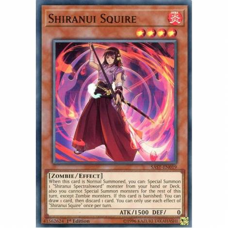 Yu-Gi-Oh Shiranui Squire -Super Rare- SAST-EN019