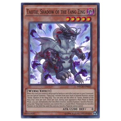 YU-GI-OH! - Taotie, Shadow of The Yang Zing (NECH-EN031) - The New Challengers - Unlimited Edition - Super Rare