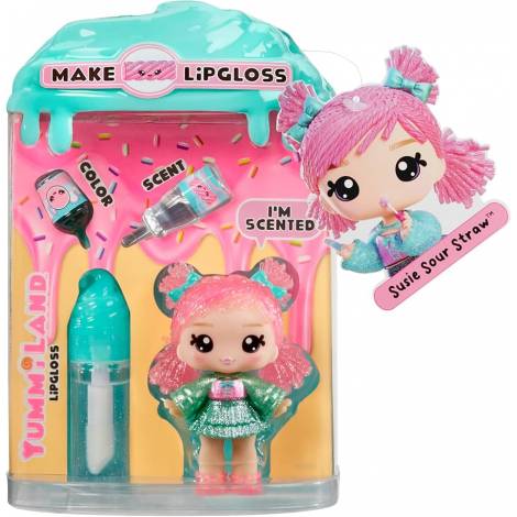 YUMMILAND LIP GLOSS DOLL SERIES 2- LICORICE (SUSIE SOUR STRAW)